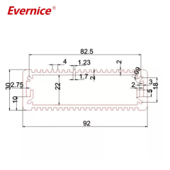 92*30mm-L Complete specification customized extrusion aluminum profile electronics