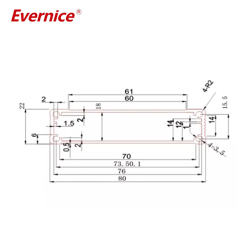 80*22mm-L DIY Aluminum Case Electronic Project PCB Instrument Box