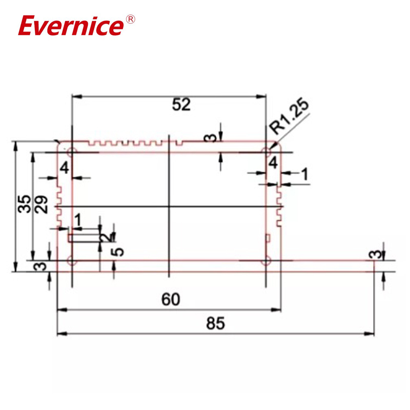 85*35mm-L aluminum electronic box for instrumentation