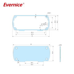 80*35mm-L Custom Electronics Aluminum Extruded Enclosure Aluminum Extrusion Box