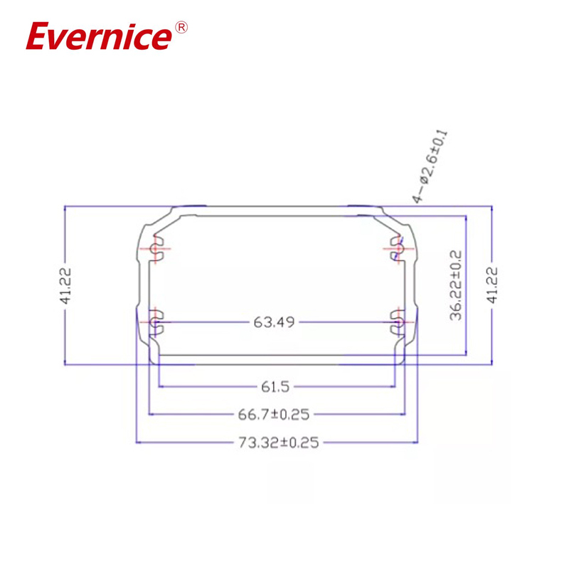 73*42mm-L High Quality Aluminum Box Enclosure Case Circuit Board Project Electronic Black Power Supply project box