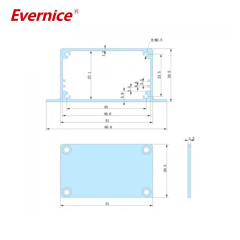 67*30mm-L aluminum enclosure electronic box for smart control system