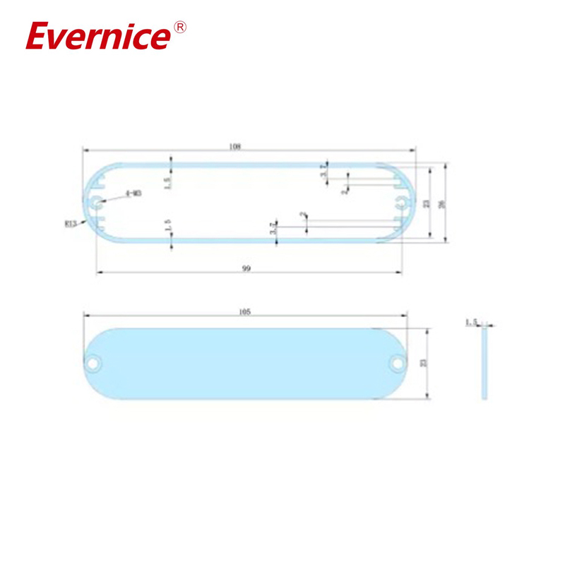 108*26mm-L Waterproof Wall Mount Aluminum Extrusion Case Custom Electronic Box Aluminum Extruded Pcb Enclosure