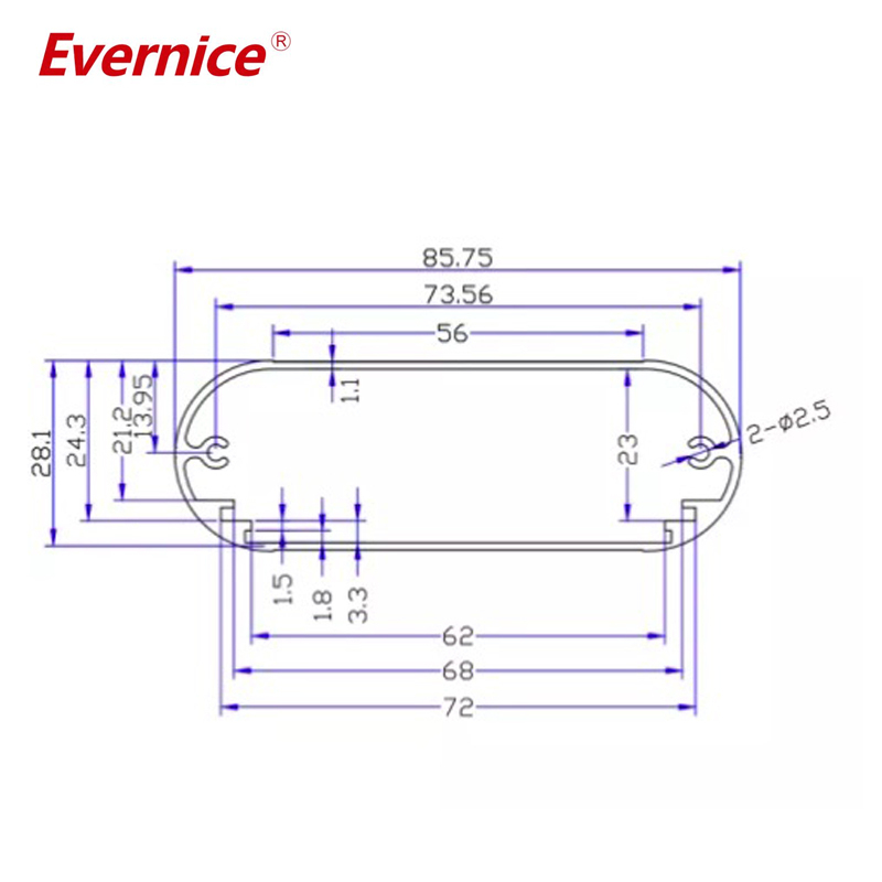 86*28mm-L Split Type Extruded Aluminum Terminal Box Project Case Enclosure Aluminium Enclosure Box