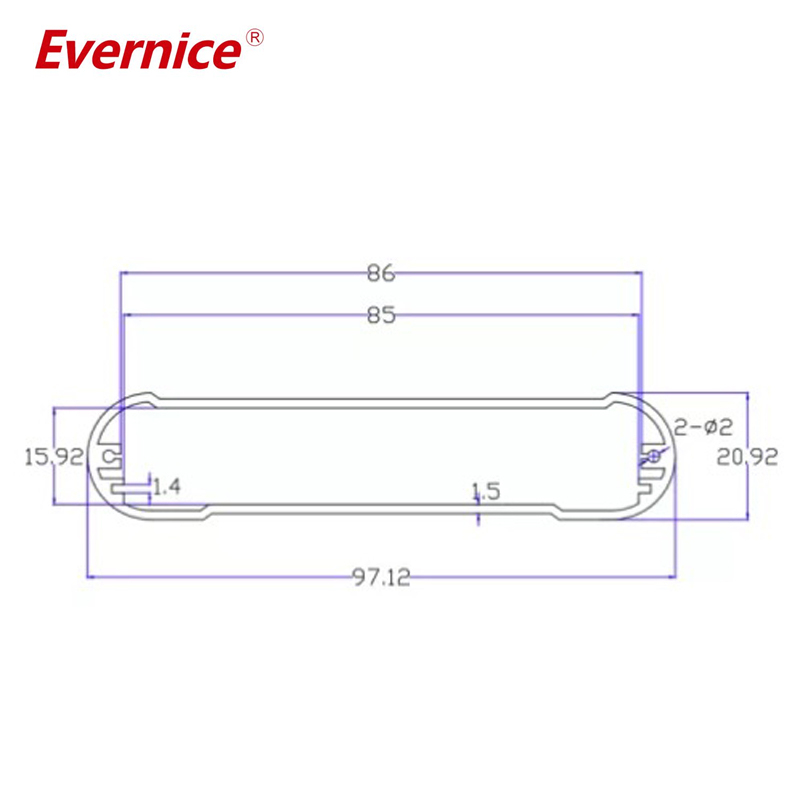 97*21mm-L Concluding Aluminum PCB Box as Super Power Enclosure and Battery