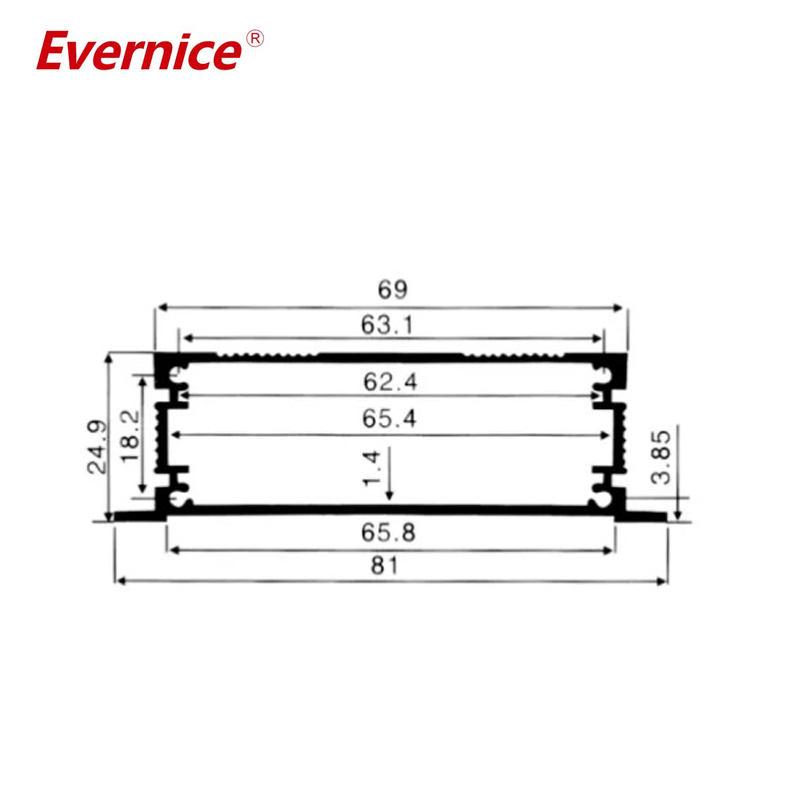 81*24mm-L Custom Pcb Enclosure Extruded Aluminum Box Enclosure Round Aluminium Electronic Housing