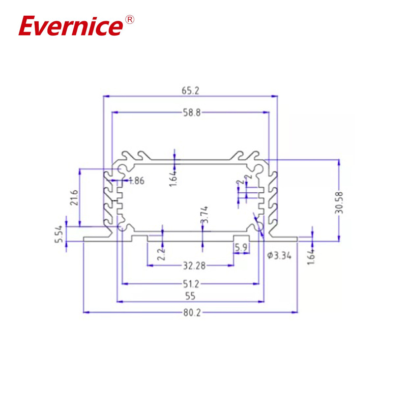 80*30mm-L Wall Mount Aluminum Extrusion Case Custom Electronic Box Aluminum Extruded Pcb Enclosure