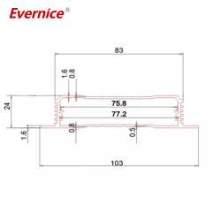 103*24mm-L Custom Aluminu Profile/Section Project Box Aluminum Enclosure Amplifier