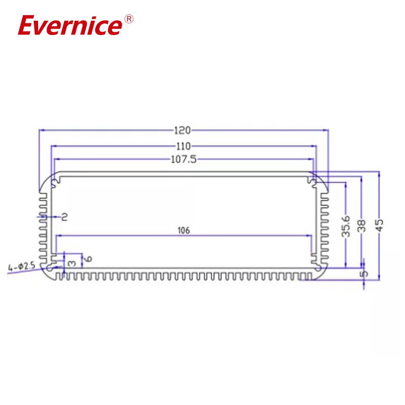 120*45mm-L Iron electrical project housing wire connection box DIY control outlet box PCB design instrument case junction box