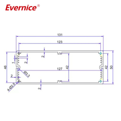 131*50mm-L aluminum enclosure electronics enclosure box for smart control system