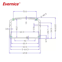 70*46mm-L Power supply Pcb Custom Extruded Aluminum Enclosure customize pcb aluminum pcb case split body aluminum enclosure