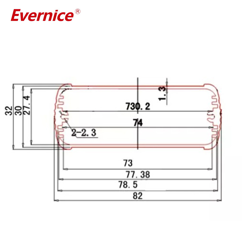 82*32mm-L cnc maching aluminum enclosure for telecommunication or electronic