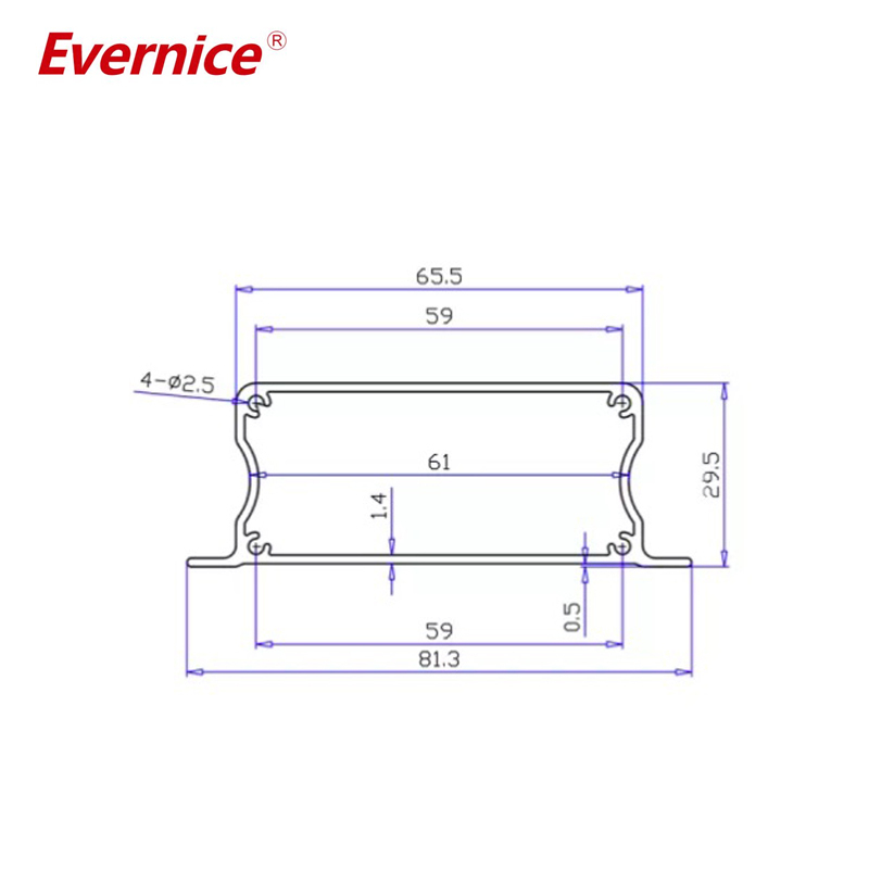 81*29mm-L aluminum electronic box for instrumentation