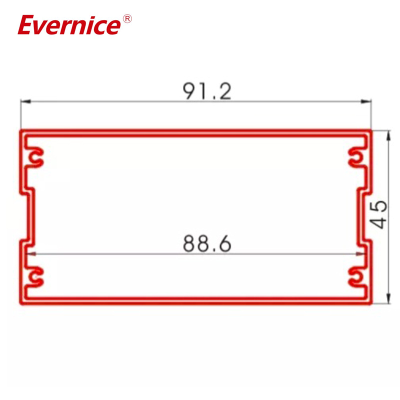 91*45mm-L Custom Pcb Enclosure Aluminium Electronic Housing Extruded Aluminum Box Enclosure