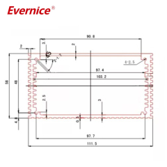 111*58mm-L Aluminium box housing case for electronics DIY junction box aluminum project speaker enclosure diy instrument case