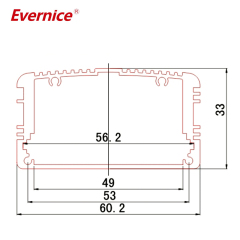 60*33mm-L Aluminum PCB Instrument Box Enclosure Electronic Project Case