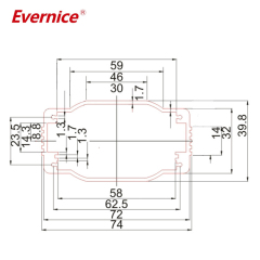 74*40mm-L aluminum electronic box for industrial automation