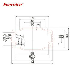 74*40mm-L Aluminum power amplifier extruded heatsink enclosure