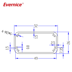56*22mm-L aluminum electronic box for industrial automation