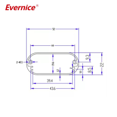 52*22mm-L Custom Design Aluminum PCB Project Box Extrusion Enclosure Case