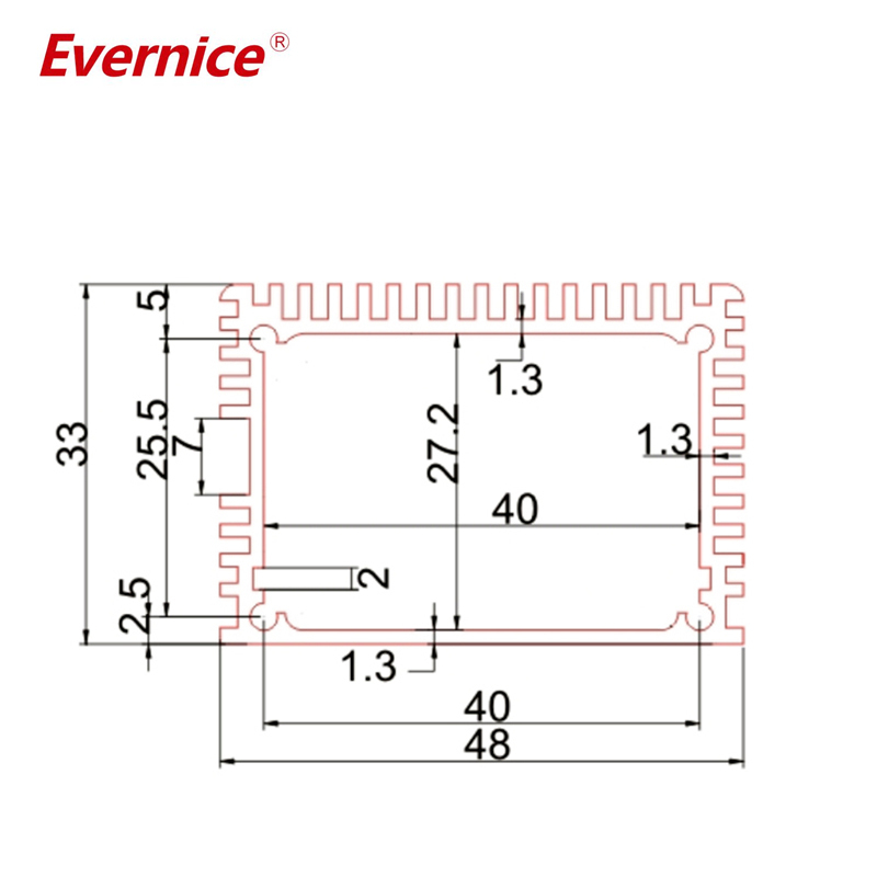 48*33mm-L Aluminum Extruded Amplifier Enclosure Junction Box