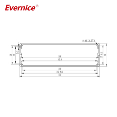 anodized extruded aluminum box electronics junction box 152*44mm-L