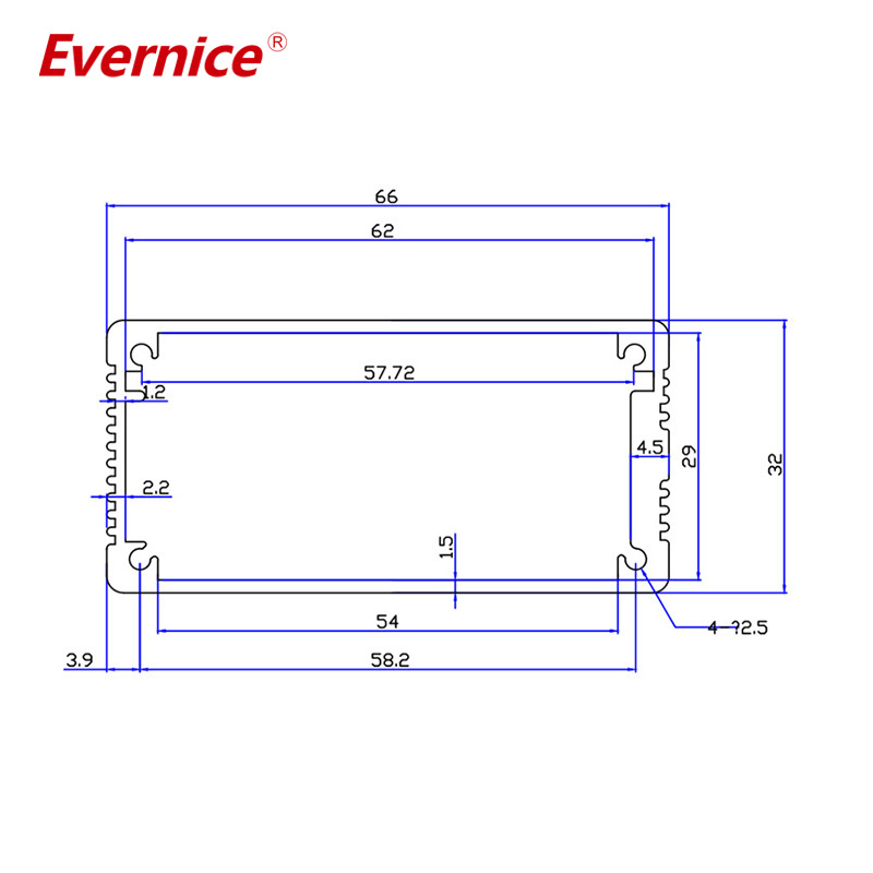 66*32mm-L DIY Aluminum Enclosure Case Electronic Project PCB Instrument Box