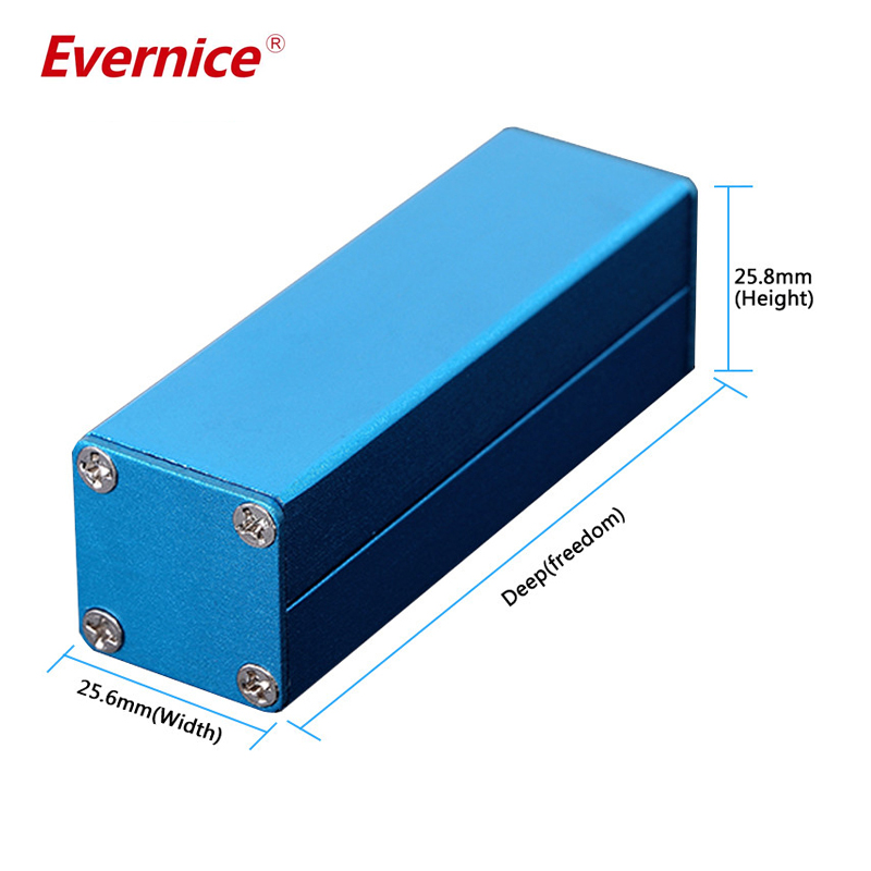 25*25mm-L small diy electrical enclosure boxes anodized aluminum project box