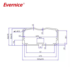 53*26mm-L Aluminum Extruded Amplifier Enclosure Junction Box