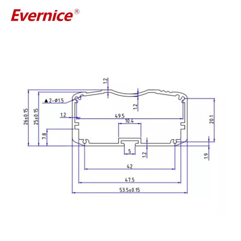 53*26mm-L Aluminum Extruded Amplifier Enclosure Junction Box