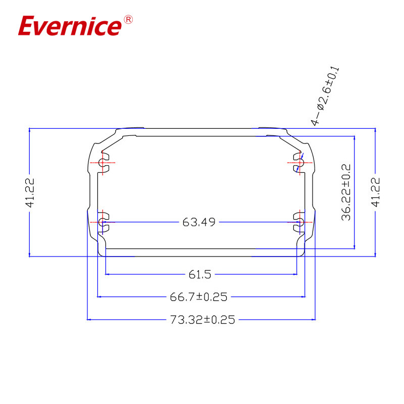 73*42mm-L Made In China Diy Aluminum Electronic Distribution Enclosure