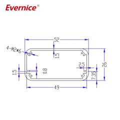 56*22mm-L China Aluminum Extrusion Case Custom Electronic Box Aluminum Extruded Pcb Enclosure