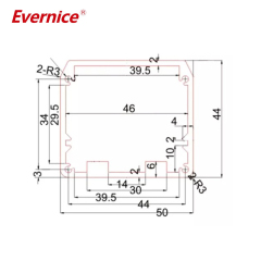 50*44mm-L Aluminum Printed Circuit Board Instrument Box Enclosure Electronic Project Case