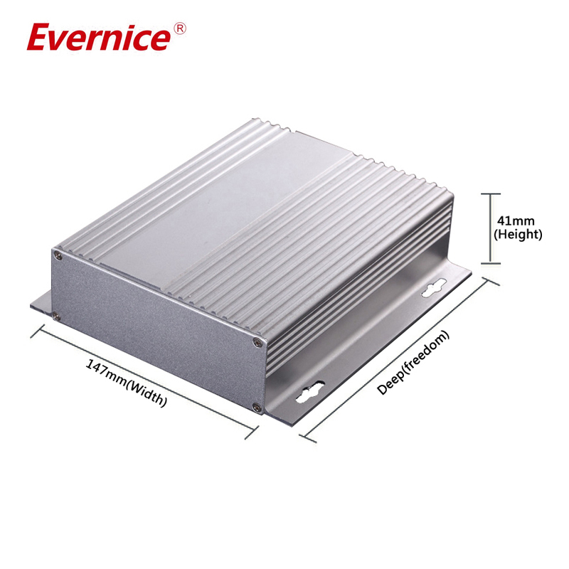 147*41mm-LCustom Length Aluminum Enclosure Box Cnc Extruded Aluminum Electronic Housing