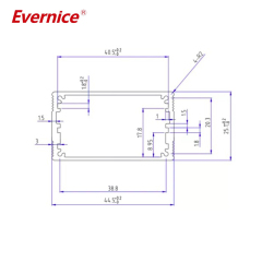 44*25mm-L Wall Mounting Split Extruded Aluminum Electronic Enclosures