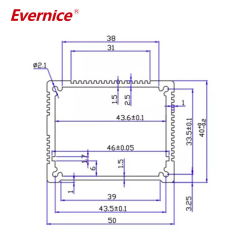 50*40mm-L Aluminum Box Sandblasting Project Enclosure Vehicle Terminal Outlet Box