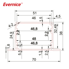 70*38mm-L Aluminum Project Box Split Type Enclosure Case DIY Housing