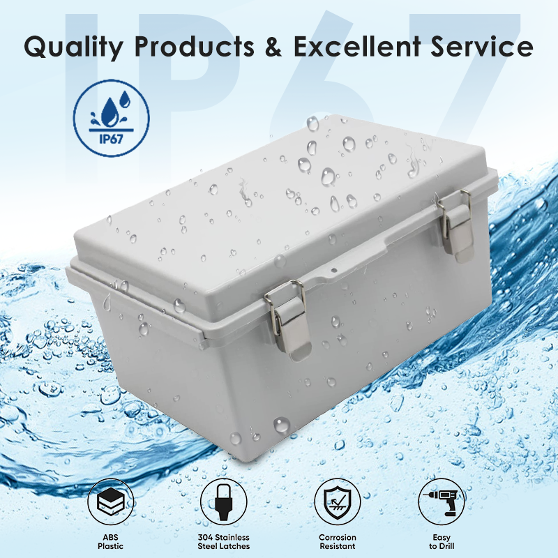 IP67 Hinged ABS Plastic Enclosure Junction Box electrical enclosure distribution box