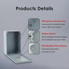 160*100*65mm Outdoor IP67 Waterproof explosion-proof diecast Aluminum enclosure electronics instrument enclosures Junction box casings housings