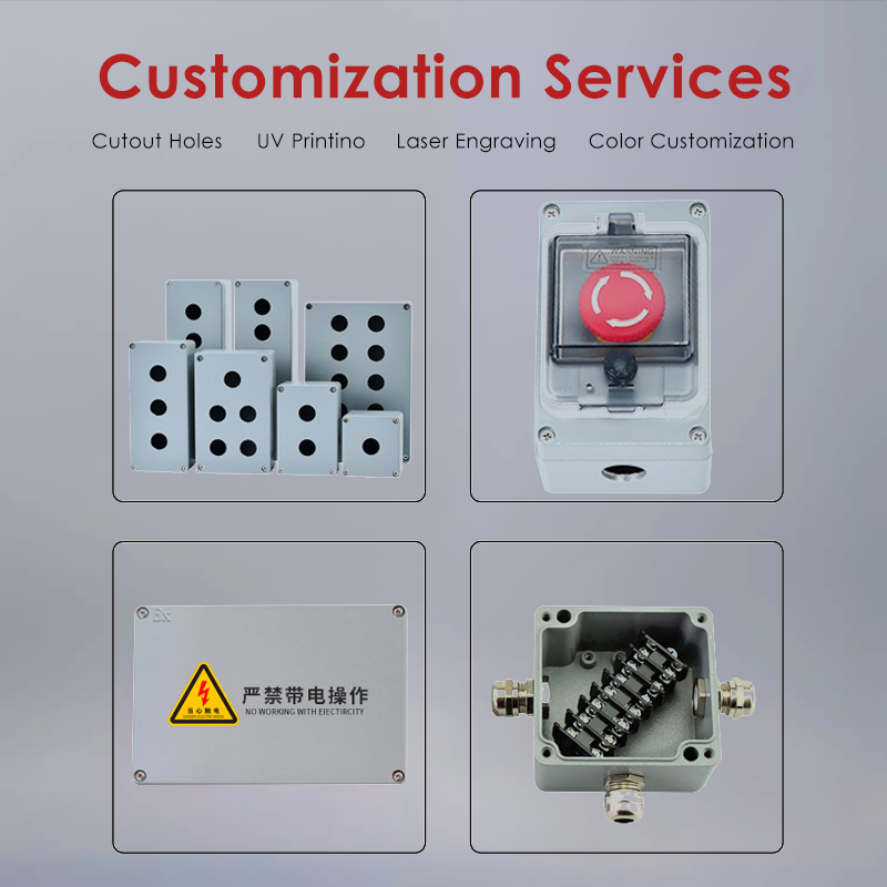 250*80*64mm Outdoor IP67 Waterproof explosion-proof diecast Aluminum enclosure electronics instrument enclosures Junction box casings housings