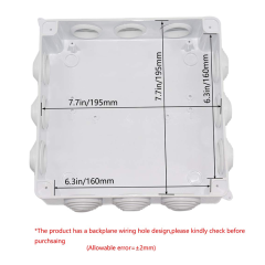 Waterproof ABS Plastic enclosure IP65 Junction Box Universal electronics enclosure electrical enclosure 200*200*80mm