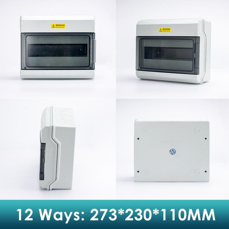Circuit Breaker Box Waterproof PC/ABS Power Distribution Enclosure with DIN Rail, Electrical box