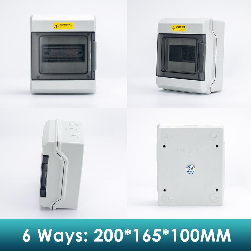 Circuit Breaker Box Waterproof PC/ABS Power Distribution Enclosure with DIN Rail, Electrical box