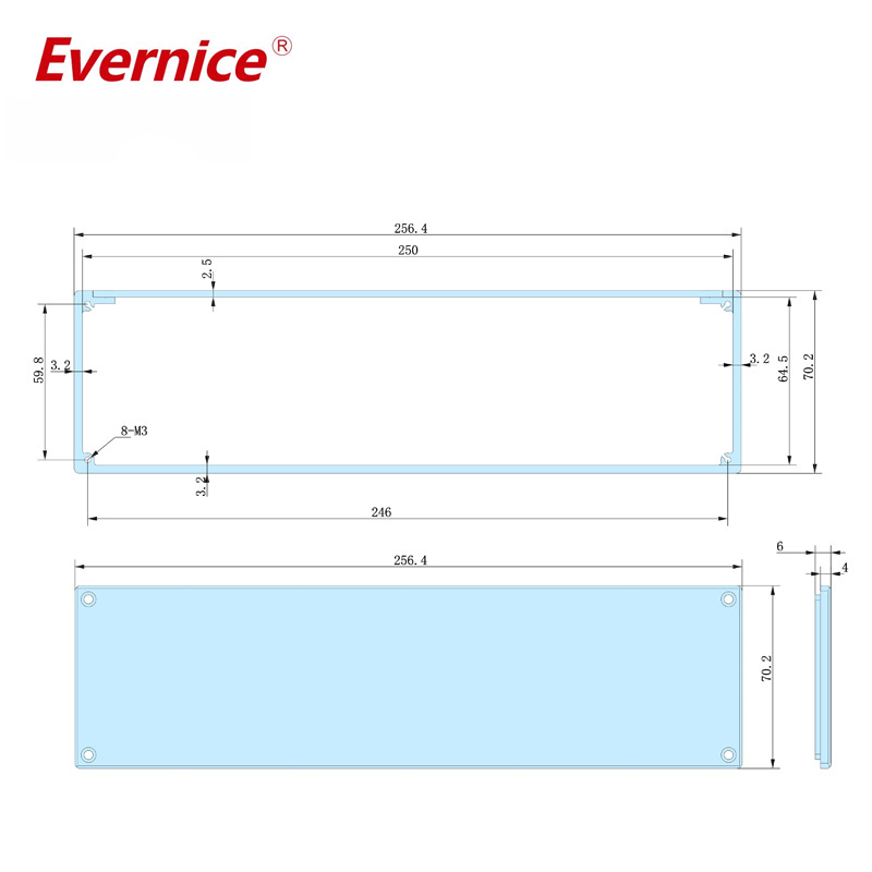 aluminum enclosure electronics enclosure box for instrumentation