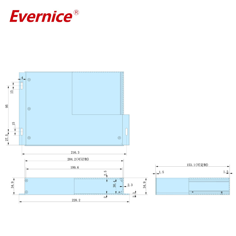 Anodized Aluminum Enclosure Metal Electronics Instrument Enclosures Project Box Junction Box