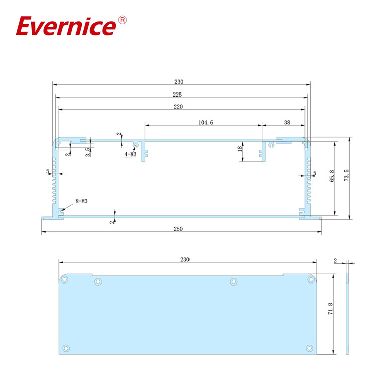 CNC Machining Anodized Aluminum Enclosure Metal Electronics Instrument Enclosures Project Box Junction Box