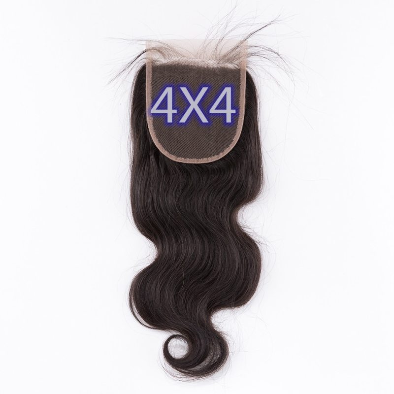 Mocha Hair  4&quot;X 4&quot; Lace Closure Brazilian Virgin Hair  Body Wave 100%  Human Hair Lace Closure