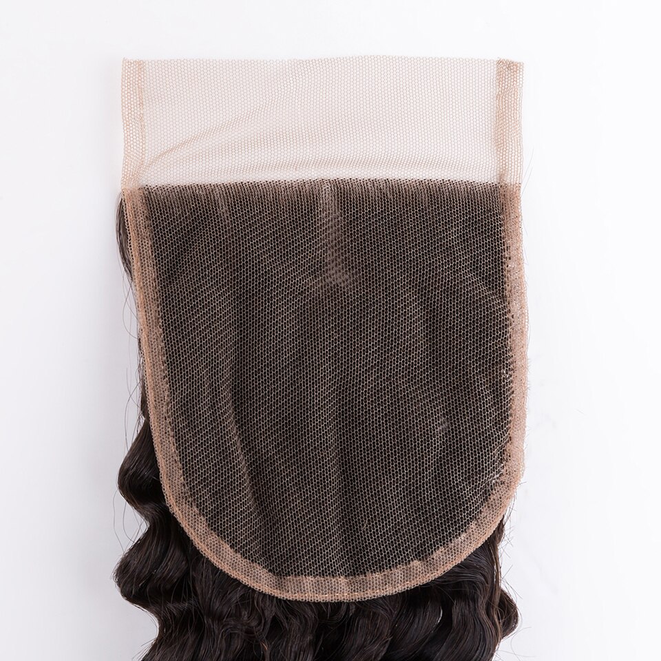 Mocha Hair Deep Wave  Lace Closure 4"X 4" Brazilian Virgin Hair Free Part 10inch-18inch