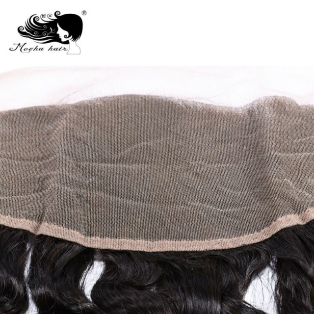 Mocha Hair 13*4 Lace Frontal Closure Loose Wave  Brazilian Virgin Hair Bleached Knot 100% Human Hair Natural color