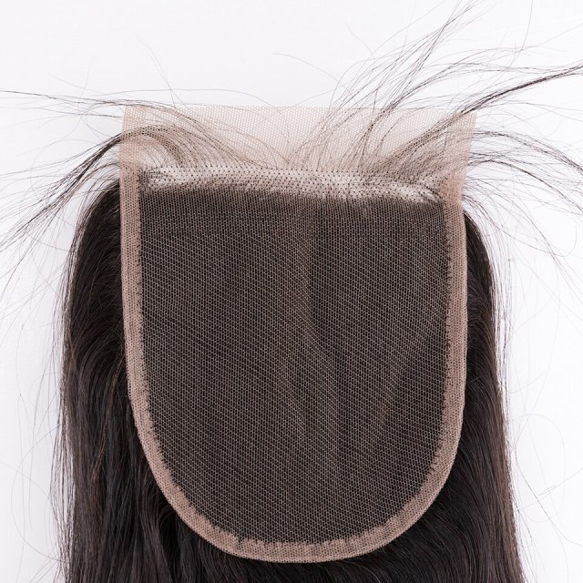 Mocha Hair Lace Closure 4"X 4" Free Part  100%  Human Hair  Brazilian Virgin Hair Loose  Wave